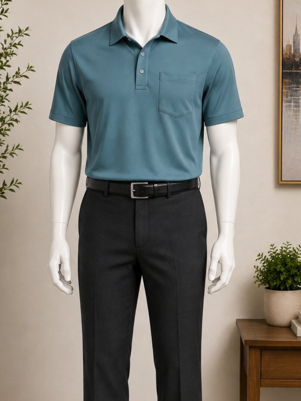Men's Teal Polo Shirt – Size Small – Like New